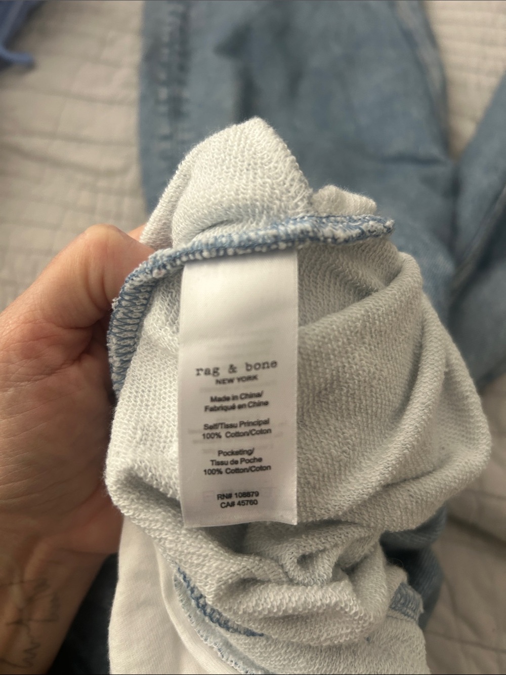 rag & bone Light Blue Miramar jeans size large - Picture 6 of 6